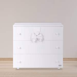 Comò bianco 3 cassetti con decoro Dream