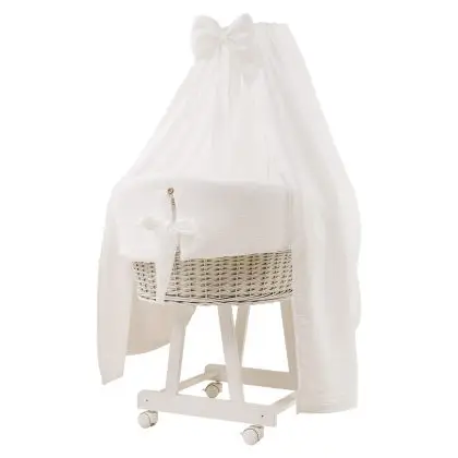 Culla Miss completa con velo, riduttore e materassino - Latte