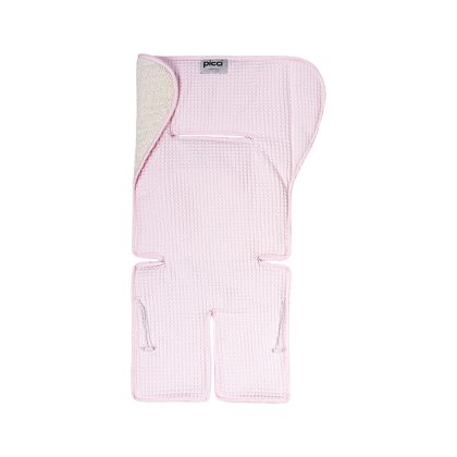 Copriseduta Fresh spugna di cotone e nido d'ape 5 punti per passeggino - Rosa