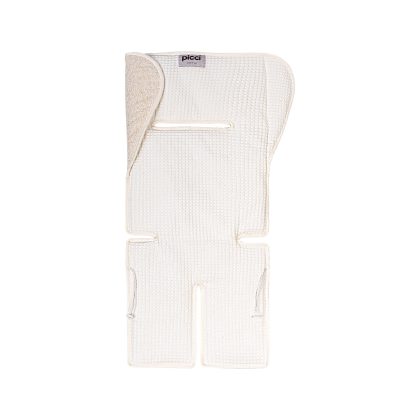 Copriseduta Fresh spugna di cotone e nido d'ape 5 punti per passeggino - Panna