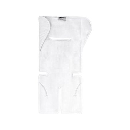 Copriseduta Fresh spugna di cotone e nido d'ape 5 punti per passeggino - Bianco