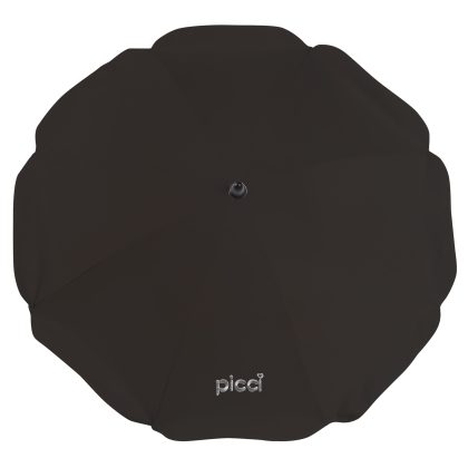 Ombrellino per passeggino doppio snodo tinta unita - Nero