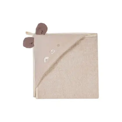 Telo bagno ricamato Arcobaleno - Tortora