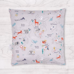 Cuscino quadrato fantasia Map