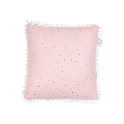 Cuscino quadrato con palline - Rosa