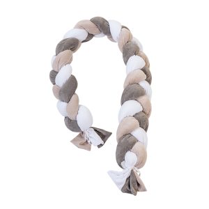 Protezione riduttore treccia a 3 intrecci in ciniglia - Tortora e grigio