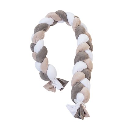 Protezione riduttore treccia a 3 intrecci in ciniglia - Tortora e grigio