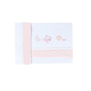 Set lenzuolino 3 pezzi per culla e carrozzina Lila - Rosa