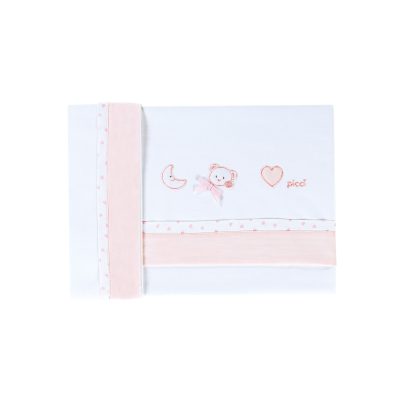 Set lenzuolino 3 pezzi per culla e carrozzina Lila - Rosa