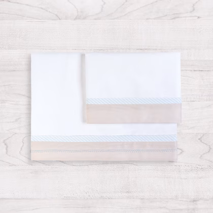Set lenzuolino 3 pezzi per culla e carrozzina Stripe Azzurro