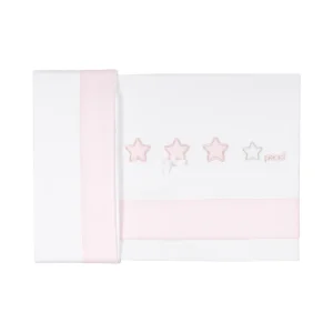 Set lenzuolino 2 pezzi Dream per letto ovale Rondò - Rosa