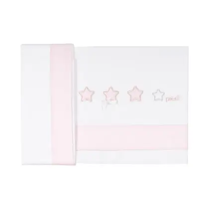 Set lenzuolino 2 pezzi Dream per letto ovale Rondò - Rosa