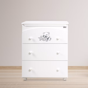 Cassettiera 3 cassetti bianca Valdo