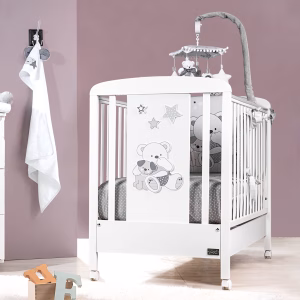 Letto laccato decorato con cassetto Valdo