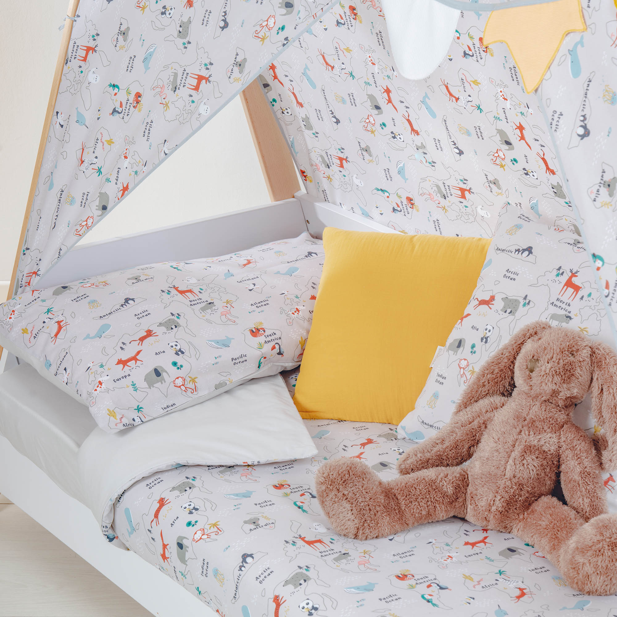 Cuscino quadrato fantasia Map - immagine 2